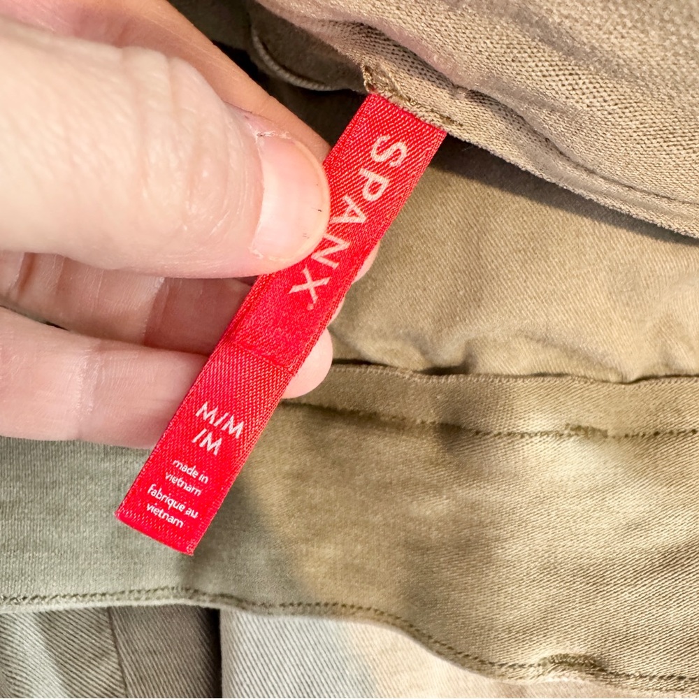 Spanx Utility Cargo Pants High Rise Straight Leg Workwear Y2K Sage Green M - Picture 7 of 11